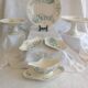 Antique 19th Century French Longwy Mignon Ironstone Dinner Service – Blue Green