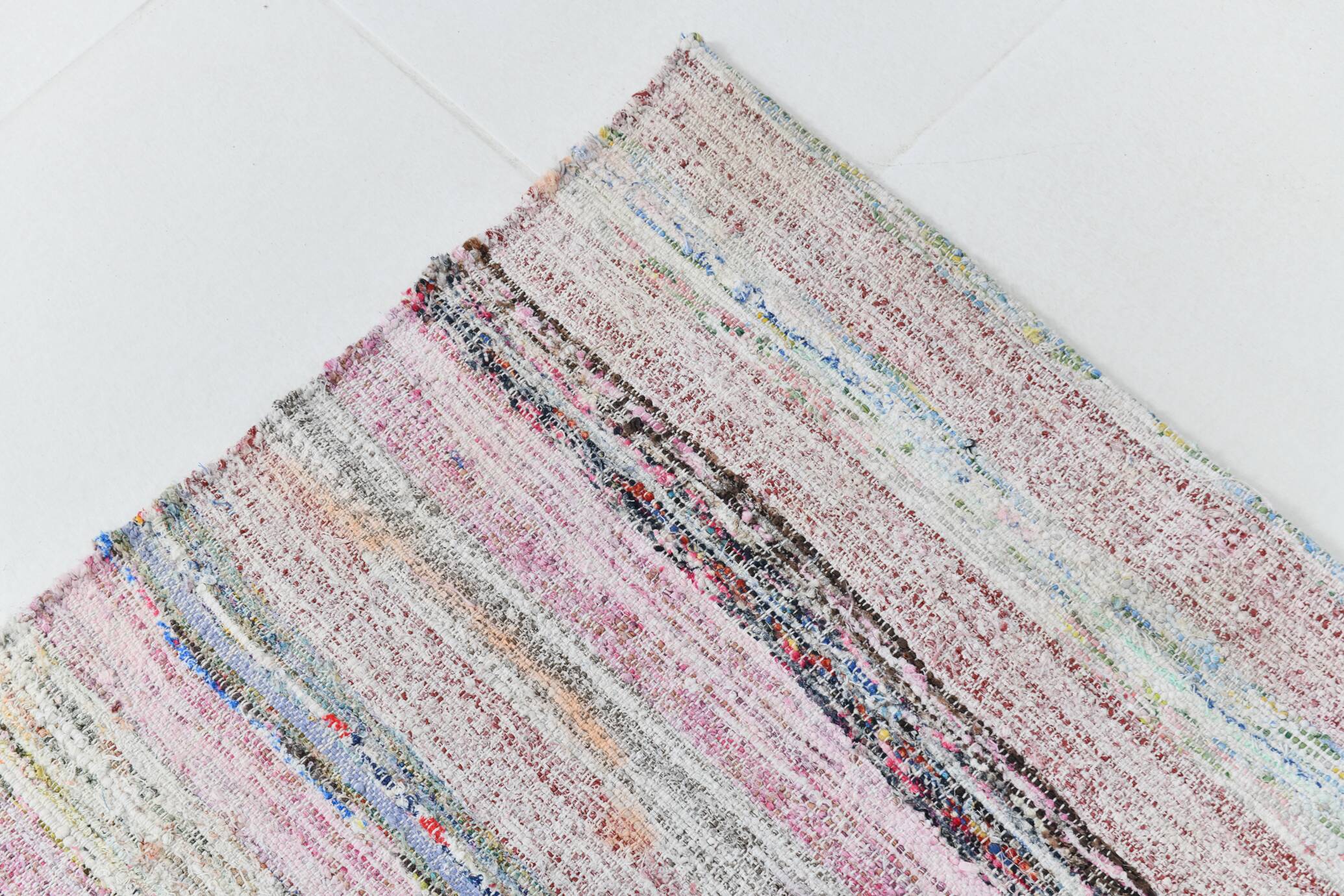 5x8 Vintage Striped Multicolor Rug Boho Pastel Design, 166x257 Cm