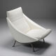 White Vinyl Lounge chair 1950s