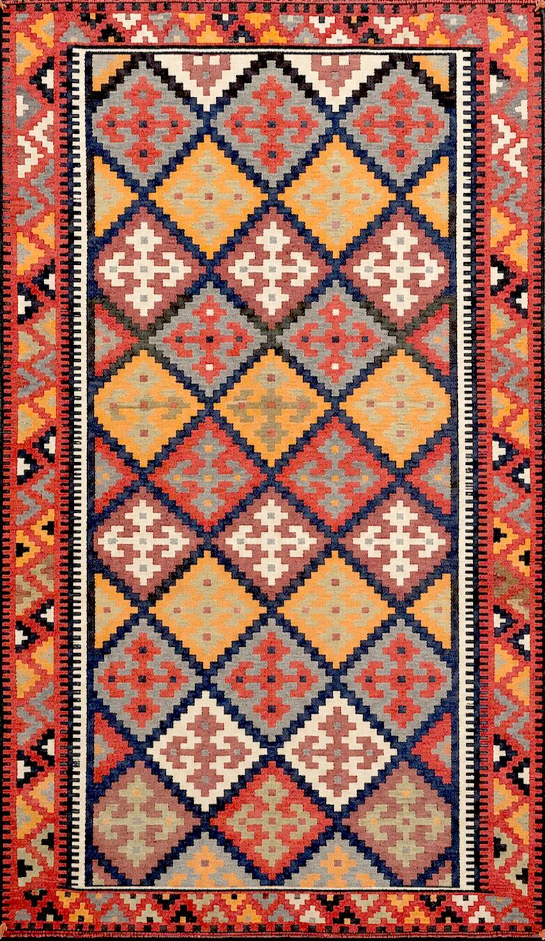 Tapis Kilim Gashgaï Iran : 310 x 1.23 Mètres- Galerie Sardje