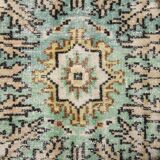 Tapis oriental vintage vert et crème 5x8 157x235 cm SK 24776