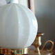 Table lamp desk brass globe opaline glass old vintage