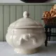 Antique soup tureen in ironstone from Sarreguemines Digoin service "Ivory".