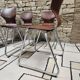 Set of 6 Flötotto pagwood stackable chairs 1960