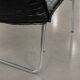 Chaises longues en cuir noir patchwork suédoises modernes du milieu du siècle d'IKEA