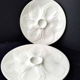 2 Boch La Louvière ceramic oyster plates