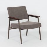 Vintage armchair with teak armrests by Avanti, 1960s, reupholstered