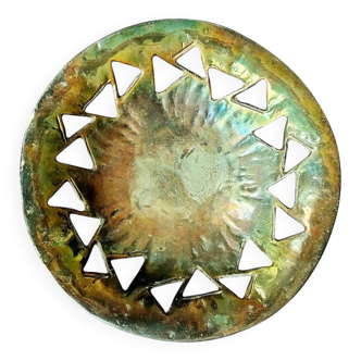 Decorative fruit bowl in patinated bronze – Vintage, Design, Brutalist