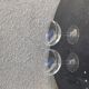 6 coupes à champagne en verre transparent vintage