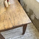 Pine and oak + walnut farmhouse table 1950