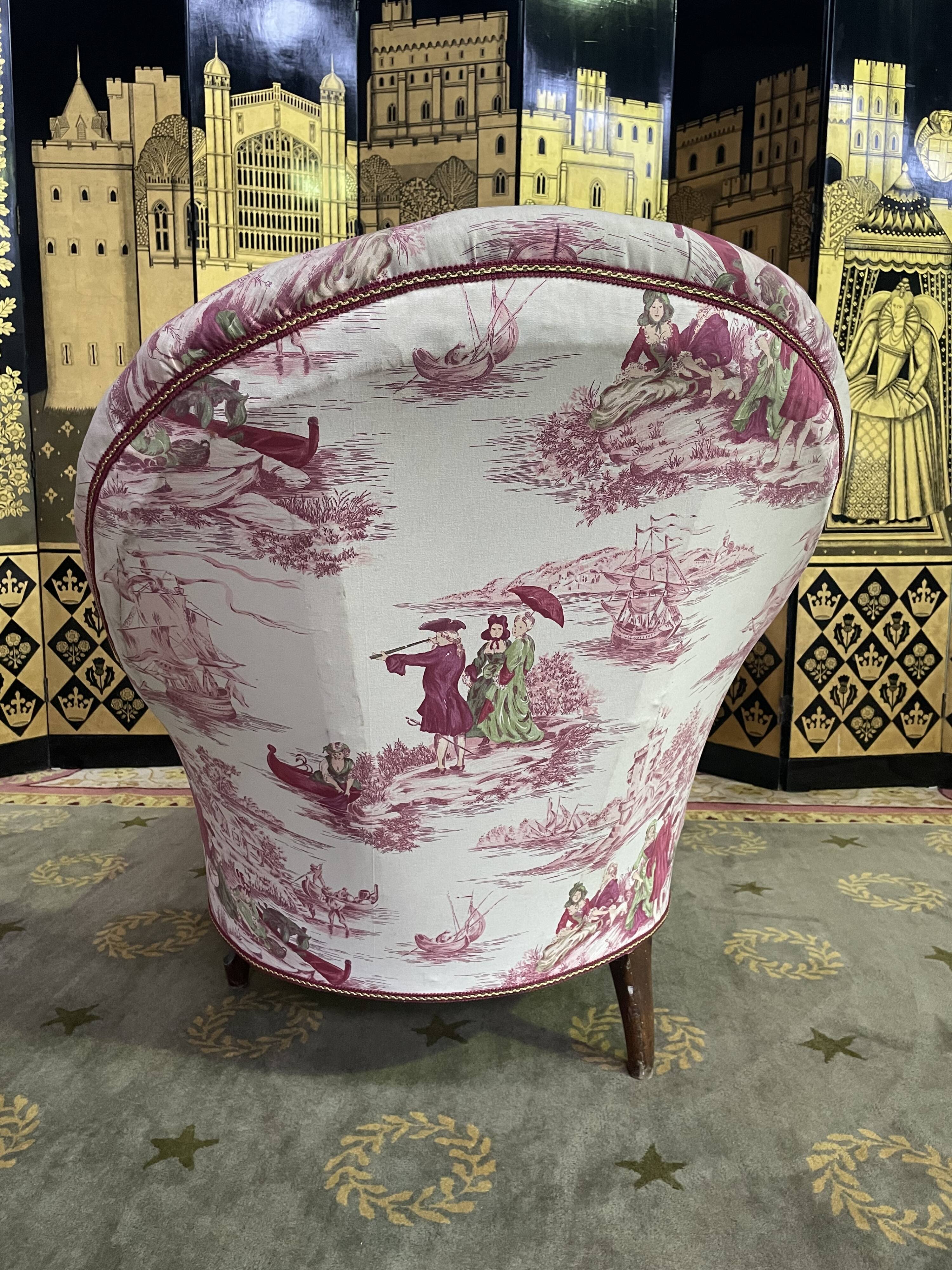 Méridienne Napoléon III toile de Jouy