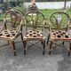 Lot de 3 Chaises fauteuils en rotin