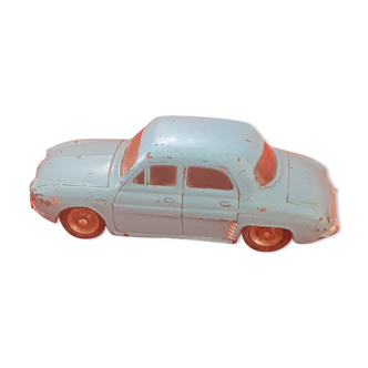 Vintage car Dinky toys. Renault Dauphine blue. Made in France. Meccano.