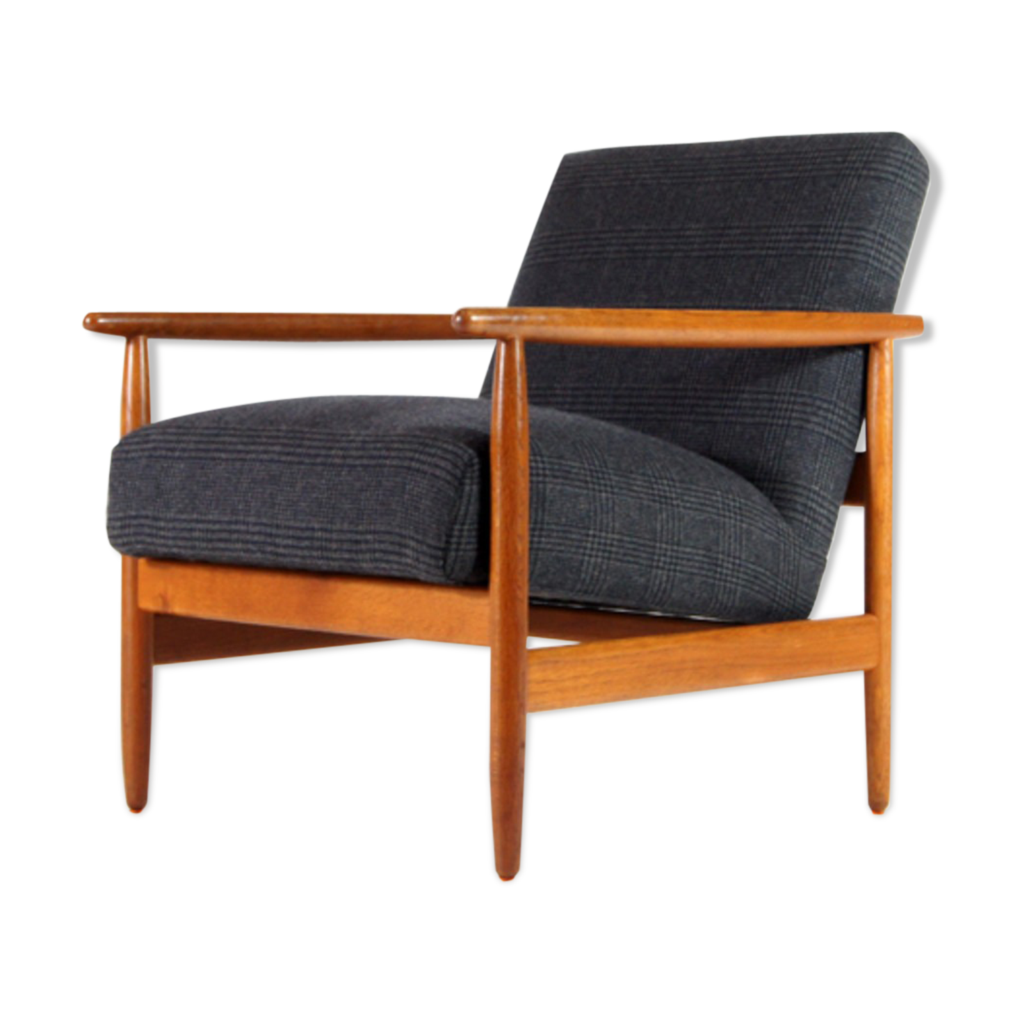 Danish vintage retro chair Ejvind Johansson FDB in teak