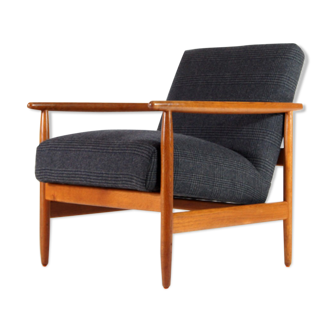 Fauteuil retro vintage danois Ejvind Johansson FDB en teck