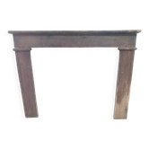 Country-style fireplace surround - stained poplar - late 19th century