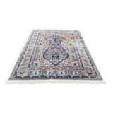 Tapis persan en laine tissée violet fleuri 280x190cm