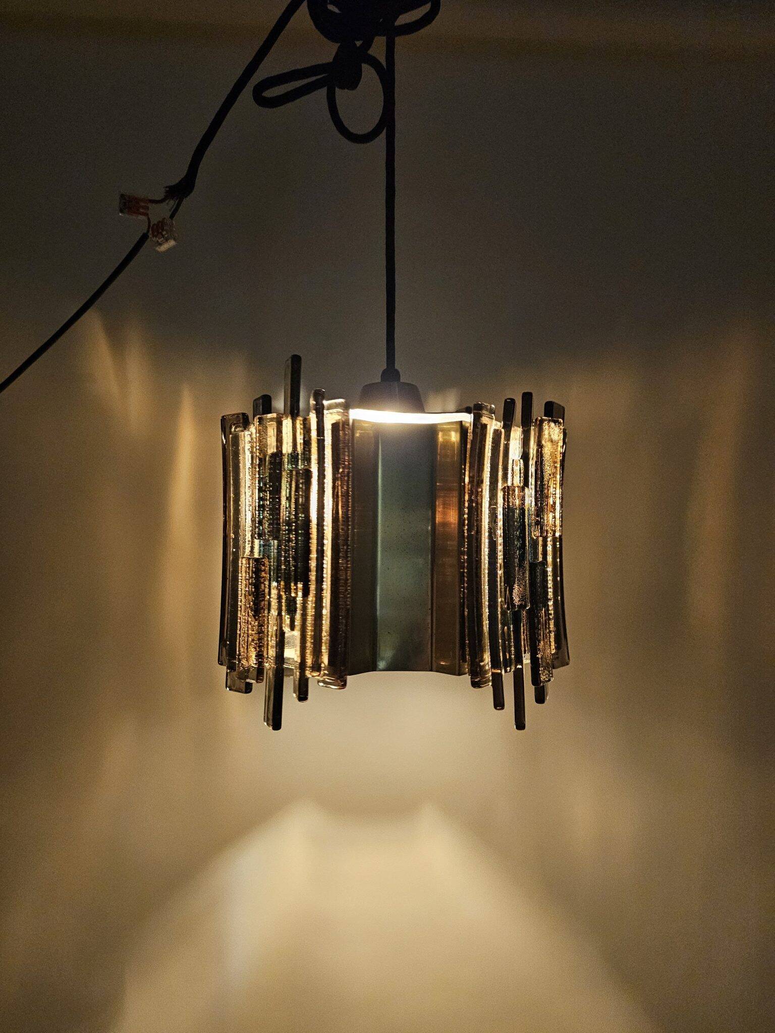Claus Bolby pendant lamp brass and plastic
