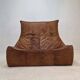 Montis “The Rock” Sofa In Brown Leather By Gerard Van Den Berg, 1970s