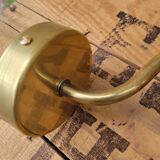 Brass and moulded glass sconce