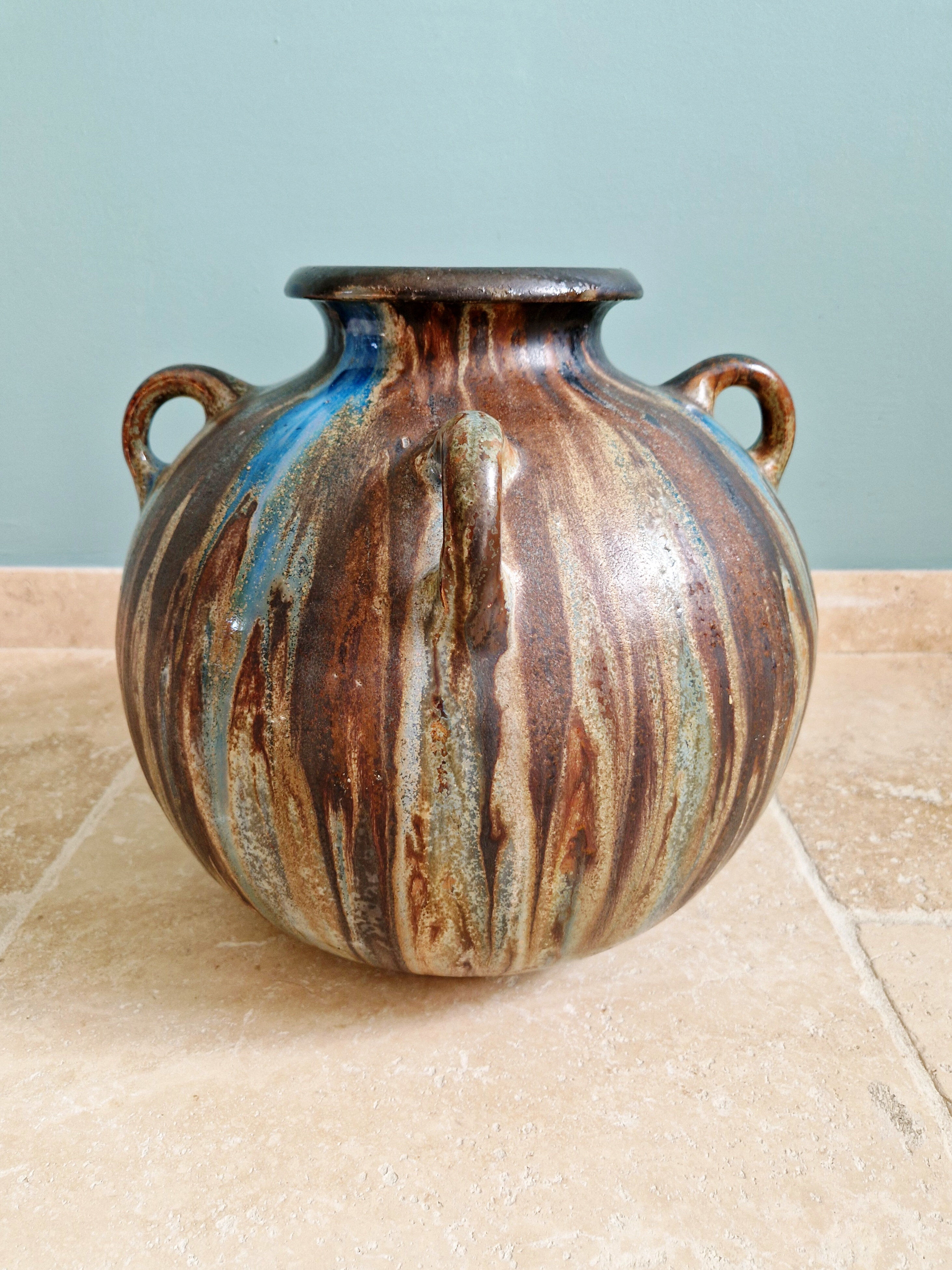 Large flamed stoneware vase, Roger Guérin