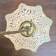 Suspension abat-jour vintage en verre de clichy mint