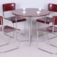 Czech Bauhaus Chrome Dining Table and Chairs attributed to Hynek Gottwald, 1930s, Set of 5