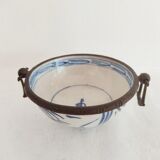 Asian bowl with metal frame imitating bamboo