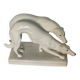 Pair of Borzoi - White Greyhounds - Art Deco ceramic