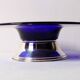 Rare Cobalt Blue Crystal and Silver Bowl / Fani Argento / Florence / 1930s