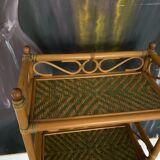 Vintage rattan shelves