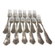 12 silver-plated metal table forks by Boulenger in the Louis XV style, demi-rich.