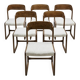 Lot de 6 chaises Baumann modèle Bémol - 1960