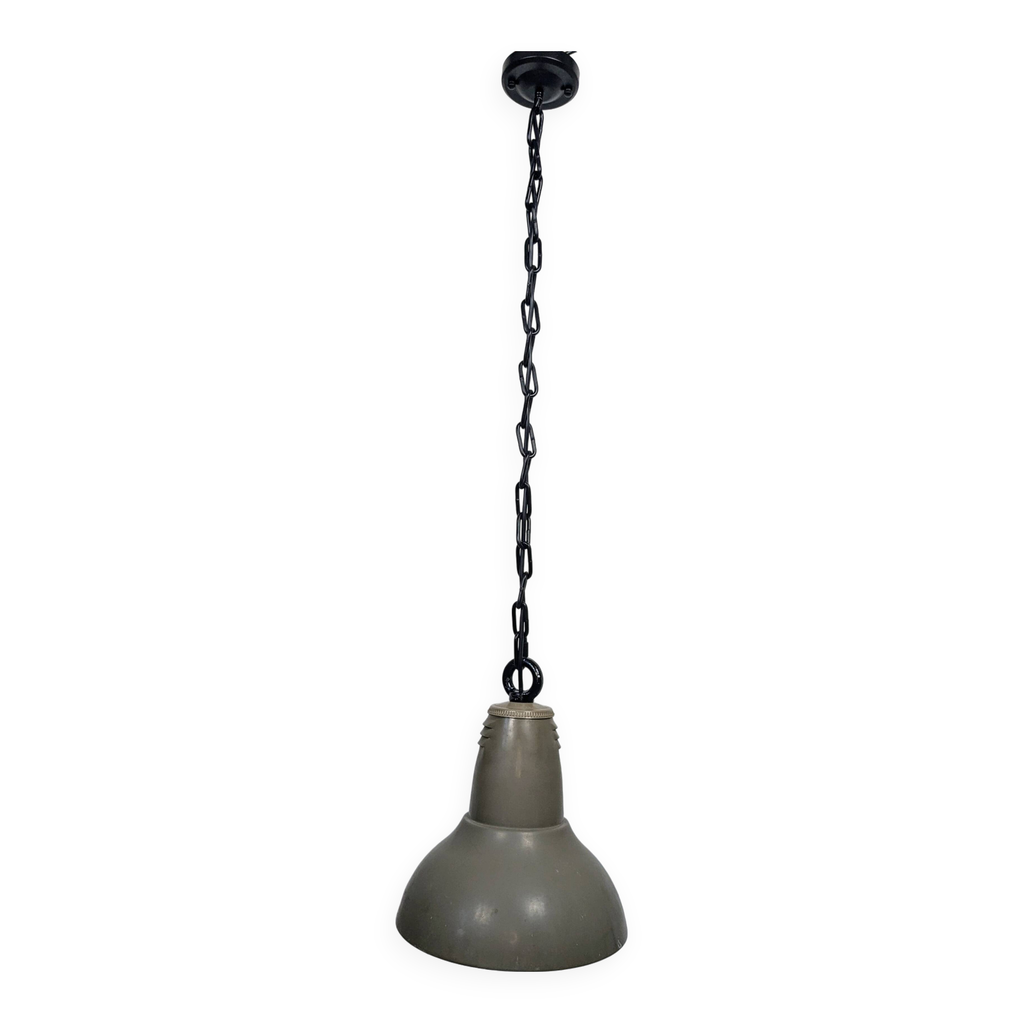 Holophane vintage industrial pendant light