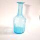 Vintage glass carafe in light blue blown glass 22cm