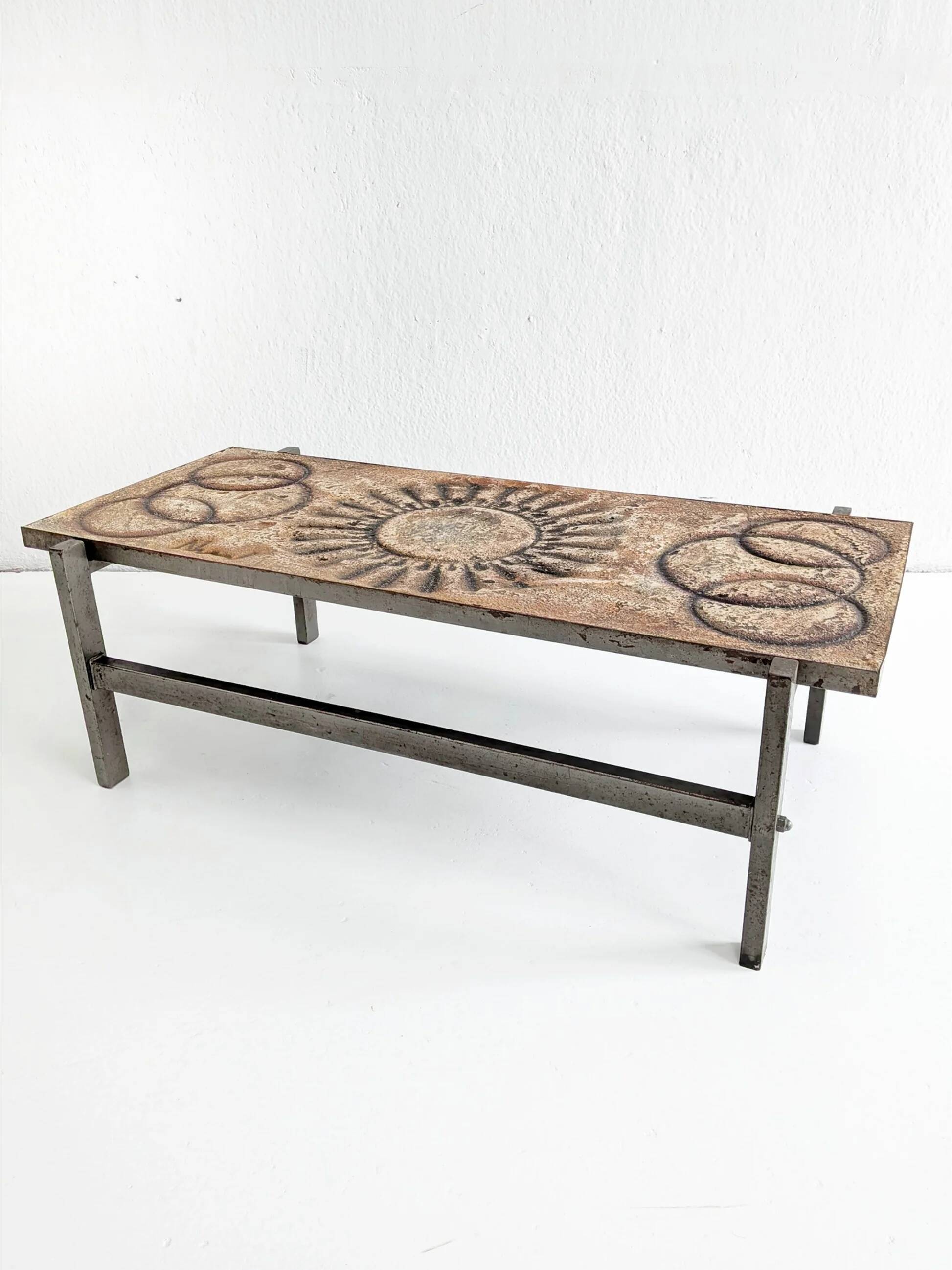 Lavastone coffee table by François Chaty for Vallauris 1960s