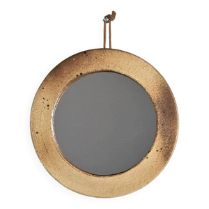 Miroir en grès émaillé,