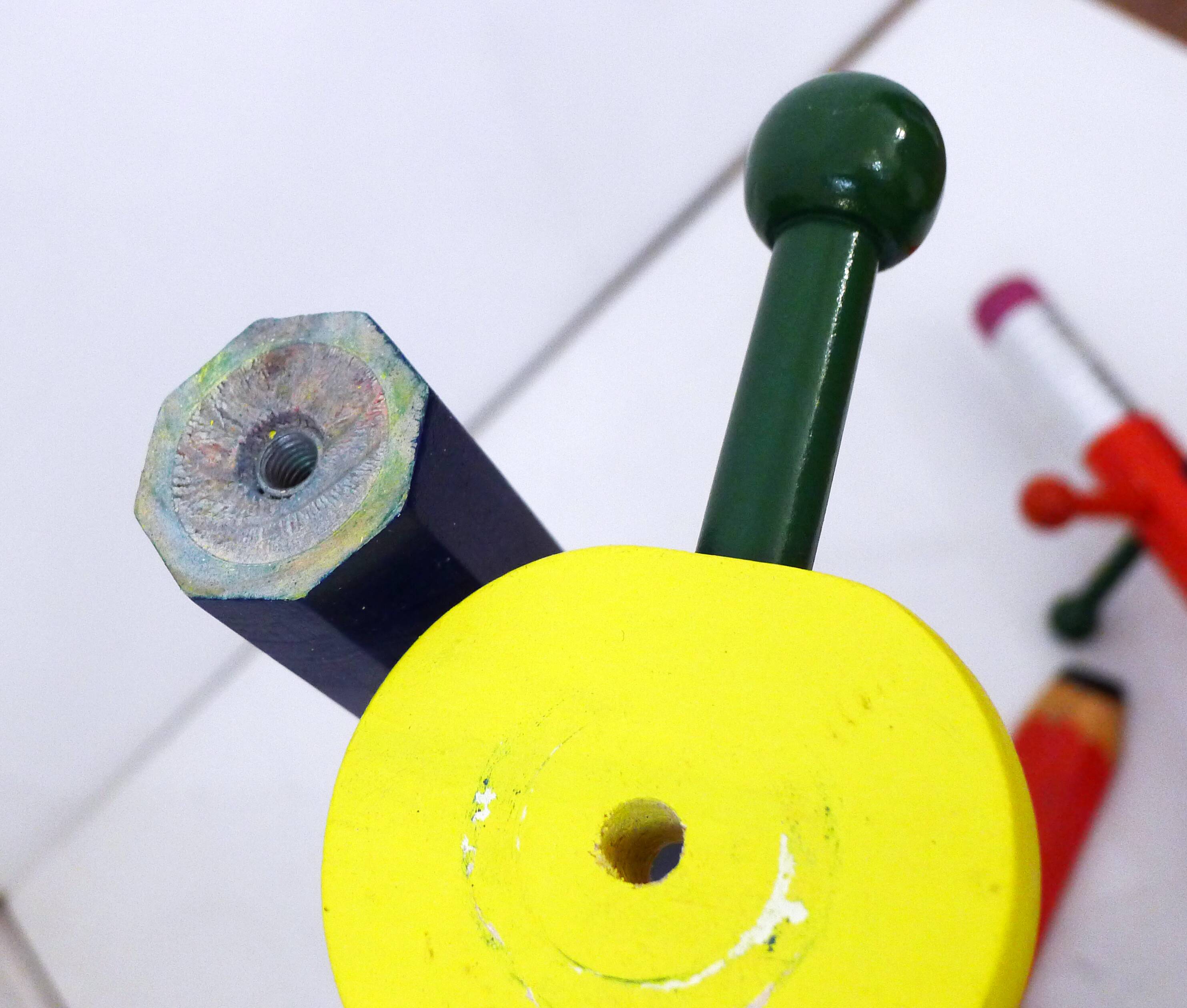 Coat rack colored pencil