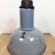 Industrial Grey Enamel Bauhaus Pendant Lamp, 1930s