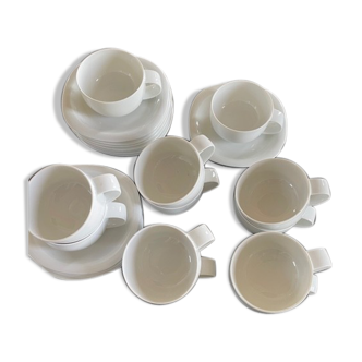 Set of 12 white Rosenthal Suomi cups