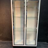 White enamelled metal design showcase. Period 1960