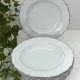 6 deep plates in white porcelain