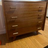Vintage chest of drawers with splayed legs
