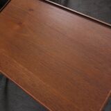 Danish teak and aluminium adjustable wine or side table, 1960s