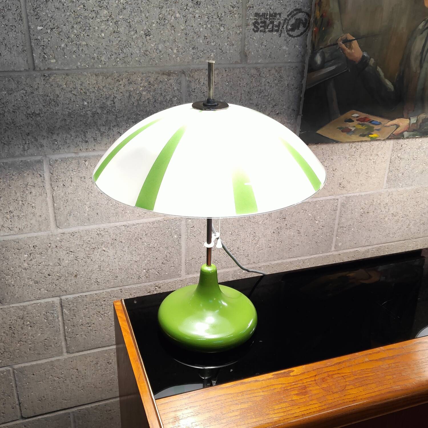 Pair of opaline lamp Space age Czech 1970