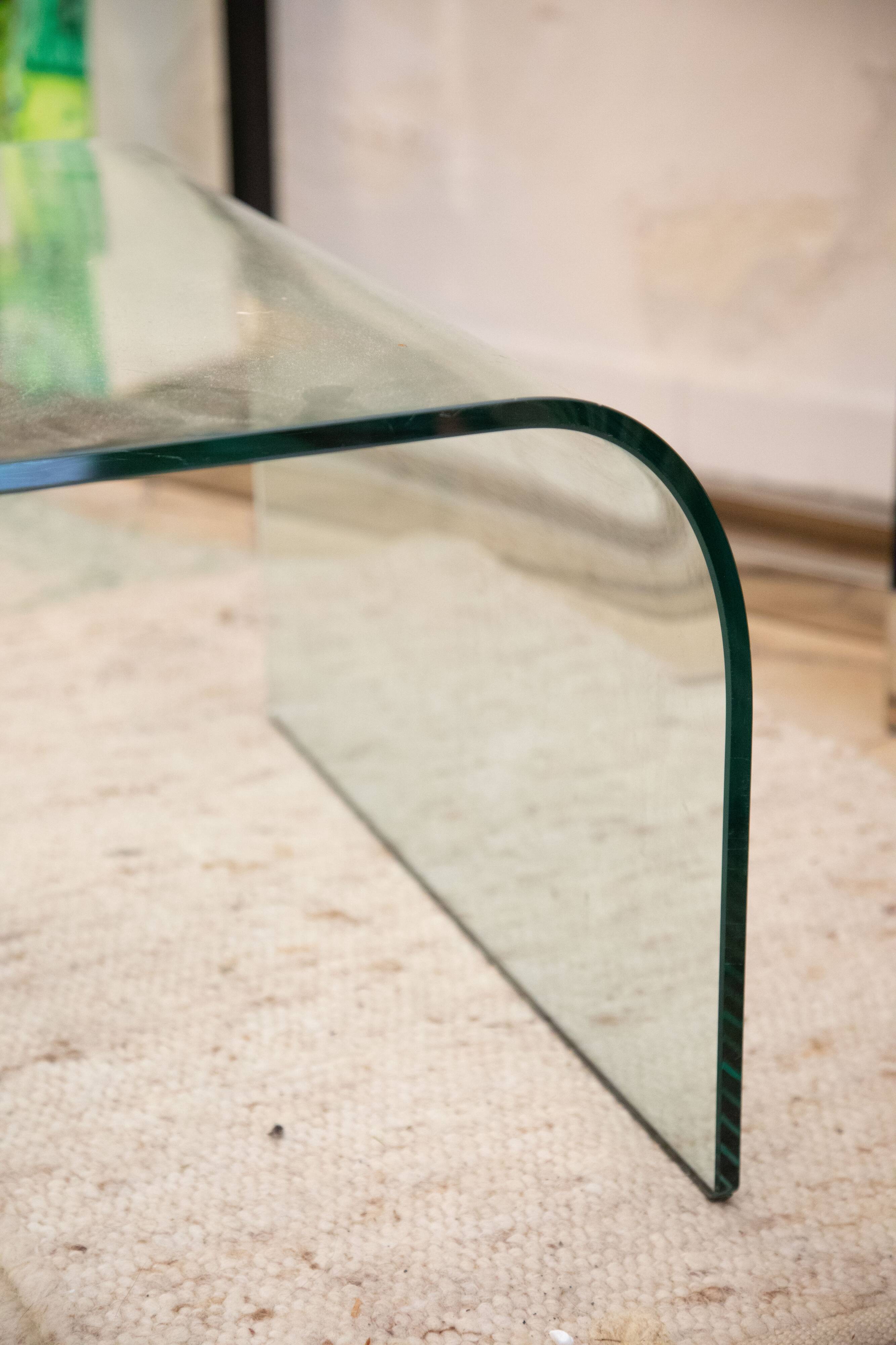 Twisted glass coffee table Italy 70