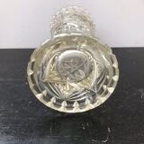 Old vase glass moulded decor vintage stars