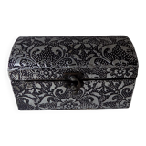 Silver metal jewelry box