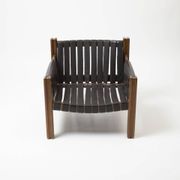Pair of lounge chairs produced by TON in wood and brown leather, Czechoslovakia, 1990s
