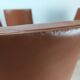 8 brown skai chairs 1950